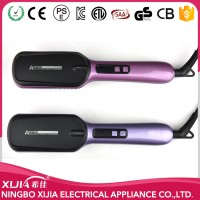 2017 New Arrival Fast Straightening Brush Hair Comb LCD Display Personalized Hot Hair Straightener